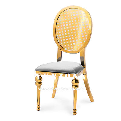 Bon prix Marché du Moyen-Orient Meubles de salle à manger Fêtes de banquet Chaise en acier inoxydable en ligne