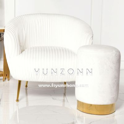 Fauteuil simple en tissu de velours de luxe moderne pour hôtel et salon avec livraison en 15 à 30 jours