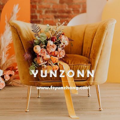 Fauteuil de salon en velours pour mariage royal européen et causeuse pour événements hôteliers