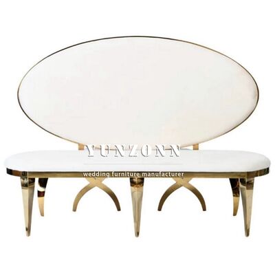 Bon prix Meubles de mariage royaux canapé de couple siège canapé de mariage blanc pour marié et mariée salle d'hôtel Événements de mariage en acier inoxydable canapé en ligne