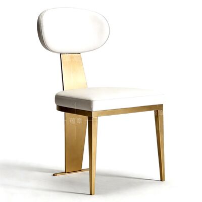 Bon prix Châteaux de mariage en acier inoxydable doré Châteaux à manger en tissu Meubles en cuir synthétique Château à manger en restaurant en ligne