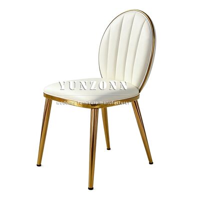 Bon prix Chaise de loisirs simple de luxe avec cadre en acier inoxydable, design tendance pour salle à manger, hôtel, mariage, banquet en ligne