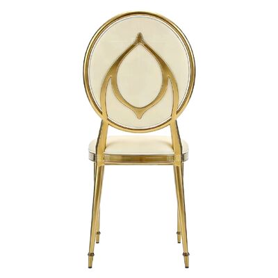 Bon prix Chaise de mariage royale de luxe moderne en or inoxydable pour hôtel commercial, modèle haut de gamme, événements de mariage en ligne