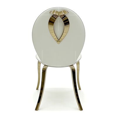 Bon prix Chaise de salle à manger moderne de mariage de luxe avec pieds en acier inoxydable pour événement, réception, hôtel en ligne