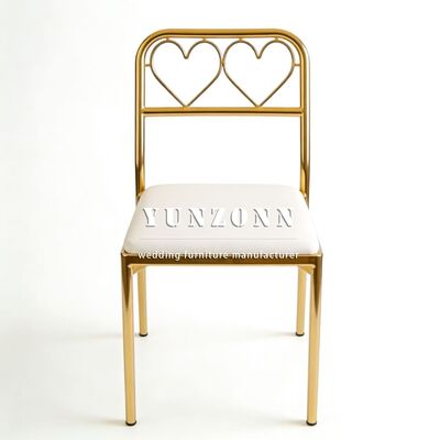 Bon prix Vente à chaud d'acier inoxydable durable moderne de mariage empilable événement chaises de salle à manger hôtel en ligne