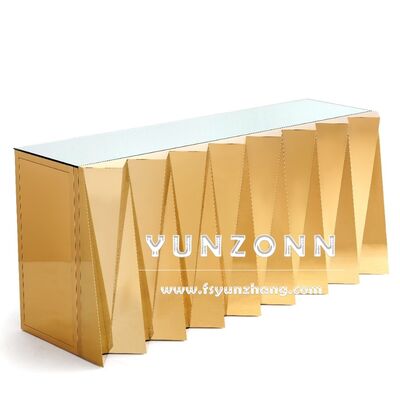 Bon prix Table de mariage pliable en acier inoxydable doré en ligne