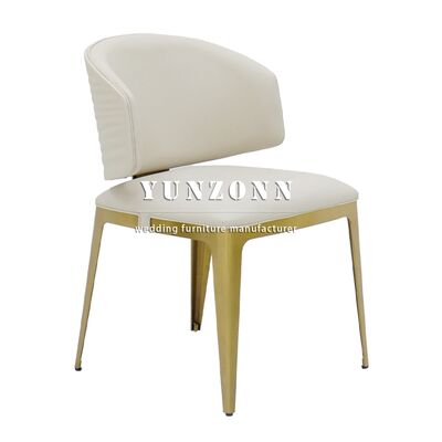 Bon prix Chaise de salle à manger en métal en acier inoxydable tapissée nordique en ligne