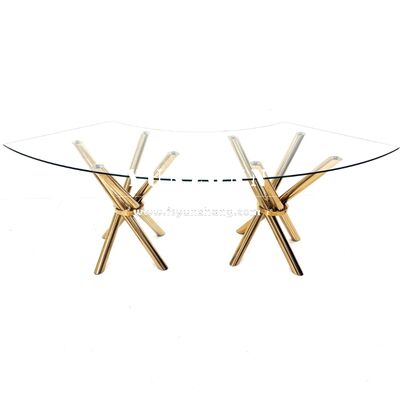 Bon prix Base de table de salle à manger en acier inoxydable à sélection multiple de formes : cercle, rectangle, ellipse, serpentine. Tables de mariage à vendre en ligne