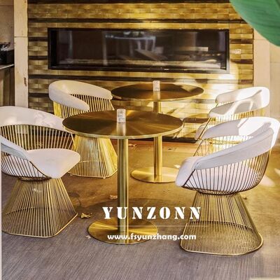 Bon prix Pieds de table en acier inoxydable en métal brossé Base de table à manger Meubles de café en ligne