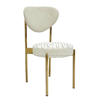 Bon prix Meubles de mariage de gros de fabricants Vente d'or Chaises de luxe en métal en acier inoxydable pour événements en ligne