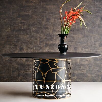 Bon prix Meubles de salon de luxe en gros pour discothèques intérieures et extérieures, table en acier inoxydable noir design turc pour mariage en ligne