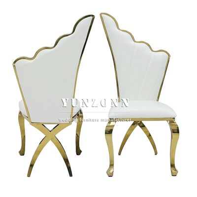 Bon prix Chaise de mariage Infinity en acier inoxydable avec aile d'ange plaquée or en ligne