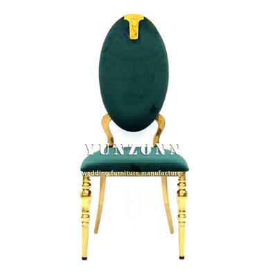 Bon prix Nouveau style élégant, forme ronde, dos haut, marié et mariée, chaise dorée pour les mariages. en ligne