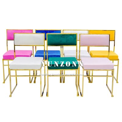 Bon prix Fourniture de meubles d'hôtel Chaise Mariage Or Événements Salle de fête Salle à manger Hôtel Chaise en acier inoxydable en ligne