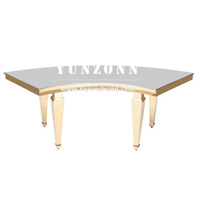 Bon prix Table de mariage en acier inoxydable et en MDF Table d'événements pour banquets Restaurants Salons et salles en ligne
