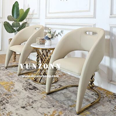 Bon prix Chaise de salle à manger de luxe en velours de haute qualité, chaise de salle à manger en acier inoxydable pour hôtel à domicile en ligne