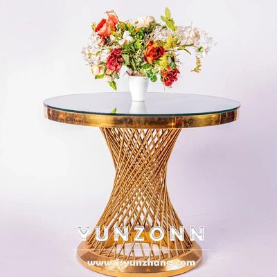 Bon prix Meubles commerciaux Table de gâteau de mariage avec cadre en acier inoxydable et base de nid Décoration de mariage Décoration d'événement en ligne