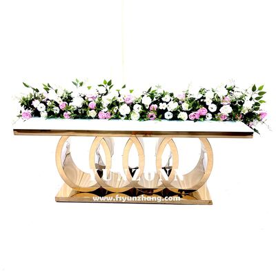 Bon prix Chef de table Scène Hôtel Meubles Table à manger Réception Événements Décoration de fête fournitures Table de mariage en ligne