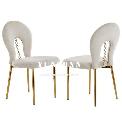 Bon prix Chaise Sherpa Design en Velours Doré avec Pieds en Acier Inoxydable pour Événements de Mariage et Meubles d'Hôtel pour Banquets en ligne