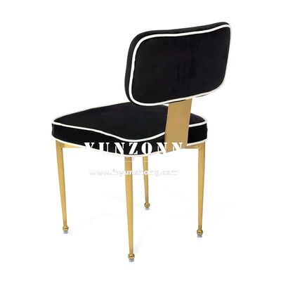 Bon prix Chaises de mariage en velours noir de luxe, design empilable pour fêtes et événements, pour hôtels - Vente en gros en ligne