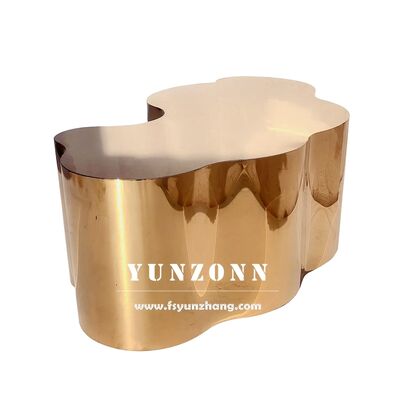 Bon prix Table basse moderne en acier inoxydable doré style tronc d'arbre mobilier de salon pour hôtel, salle à manger, chambre à coucher en ligne