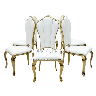 Bon prix Meubles d'événements de luxe en acier inoxydable en or événements empilés banquet chaises de mariage pour la réception de l'hôtel en ligne