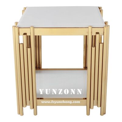 Bon prix Table à café nordique carrée moderne et contemporaine Salle de séjour simple Fin de salle à manger latérale Meubles en acier métallique en ligne