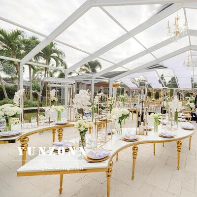 Bon prix Table de banquet d'hôtel de mariage d'événement de qualité supérieure avec des tables de mariage en forme de S en cristal en ligne