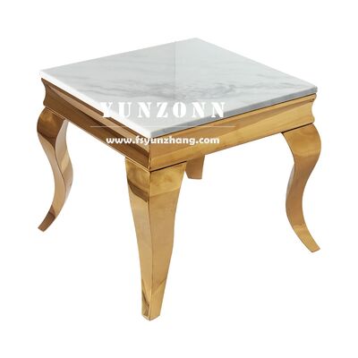Bon prix Table de côté moderne de luxe avec marbre haut petit volume de fin de table pour la maison et les tables de la console à manger en ligne