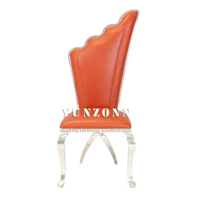 Bon prix Chaise de mariage en cuir et tissu à dossier haut pour mariés avec ailes dorées, chaise de mariage de luxe antique en acier inoxydable en ligne