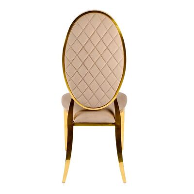 Bon prix Chaises de salle à manger de mariage style moderne en acier inoxydable et velours pour hôtel, chaises élégantes empilables en ligne