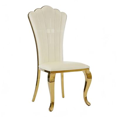 Bon prix Vente à chaud Prix bon marché Événement de mariage Or Chaise de banquet en acier inoxydable Meubles d'hôtel modernes Chaises de restaurant Appartement extérieur en ligne