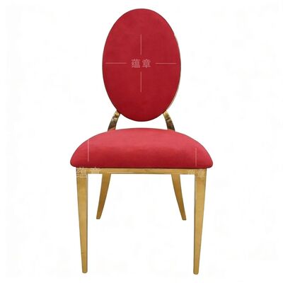 Nouveau modèle de mariage en or royal fauteuils roulants en acier inoxydable avec velours rouge style moderne événements en plein air hôtels bars fête