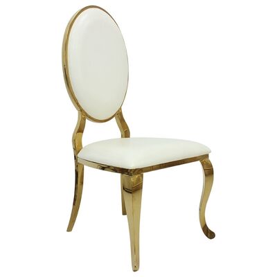 Bon prix Chaises d'hôtel nordiques royales de luxe à dos rond Chaise de mariage et d'événement avec dos haut de luxe pour les lieux de haute classe en ligne