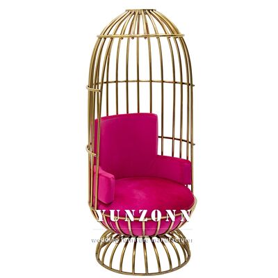 Bon prix Chaise de mariage de luxe en acier inoxydable doré, trône en velours pour marié et mariée, pour hôtel et fête de mariage en ligne