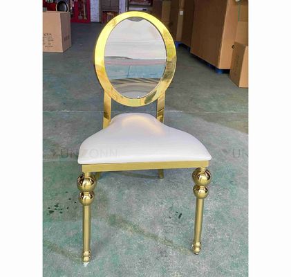 Bon prix L'événement arrière acrylique préside diner les meubles de location d'or des chaises solides solubles en ligne
