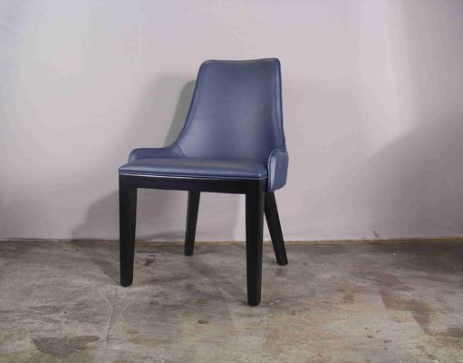 Bon prix Le restaurant de luxe léger bleu-foncé a capitonné le café nordique de style d'Institut central des statistiques d'acier inoxydable de chaises de salle à manger en ligne