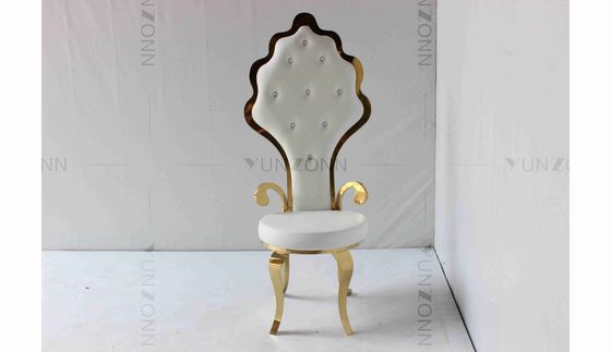 Bon prix Haut acier inoxydable arrière de l'ameublement de chaise de mariage de chaise nuptiale blanche magnifique de banquet en ligne