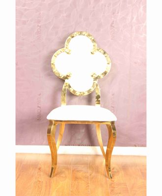 Bon prix Les événements populaires de mariage d'acier inoxydable de Moyen-Orient garnissent en cuir la chaise dinante arrière en ligne