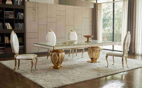 Bon prix Table de salle à manger noble de luxe de modèle de Tableaux de banquet de mariage de l'atmosphère avec 10-12 Seaters en ligne