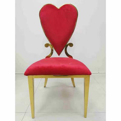 Bon prix Meubles en cuir de salle à manger de coussin de velours de coeur de tisonnier de mariage de chaise rouge de banquet en ligne