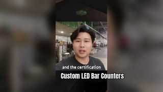Comptoirs de bar LED personnalisés Rose Design